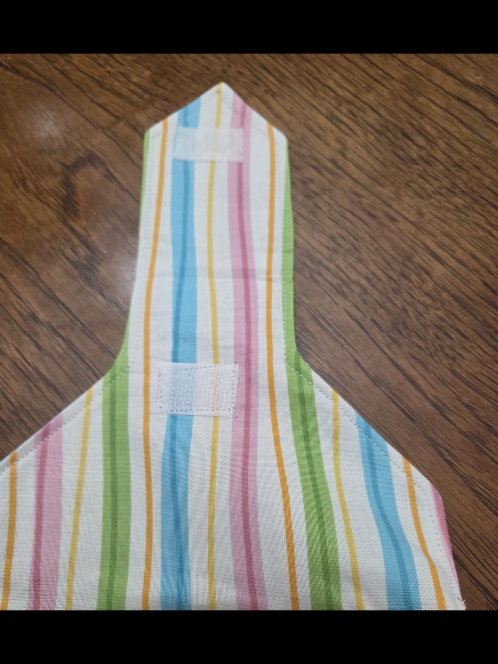 Kids Multicolor Stripe Bib - Pink, Blue & Green